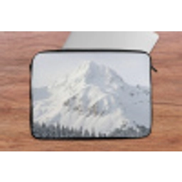 Berg - Sneeuw - Winter - Natuur - Wit laptophoes neopreen klein -tafel