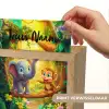 Olifant - Appje - Jungle - Kleurrijk Light Box met kabel (Kinderlampje) klein -USP_websiteprintNL