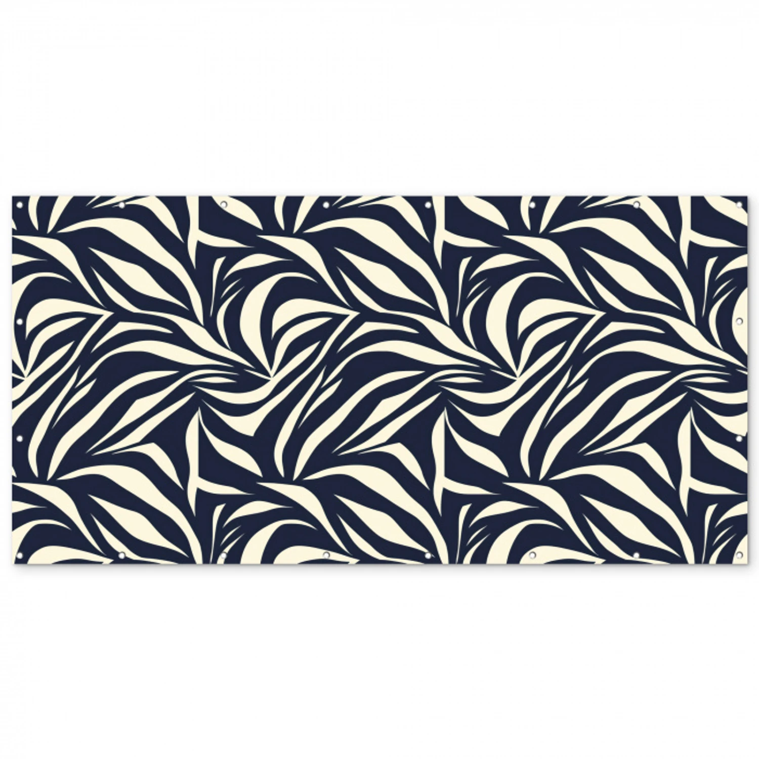 Bladvormen - Blauw - Patroon - Wit Balkonbeschermer Duitsland klein 596 -zz_3d