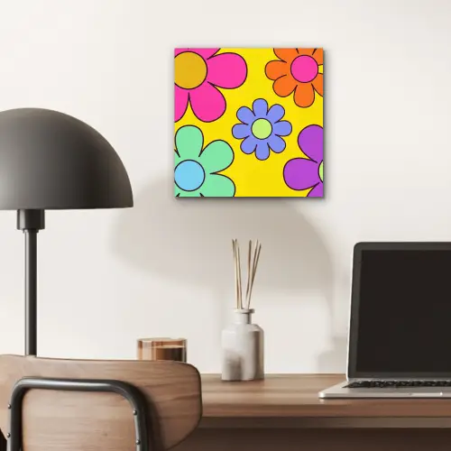 Bloemen - Illustratie - Kleurrijk aluminium wit klein -sfeer5
