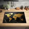 Wereldkaart - Goud - Marmer Inductie beschermer vinyl 3mm klein -sfeer5