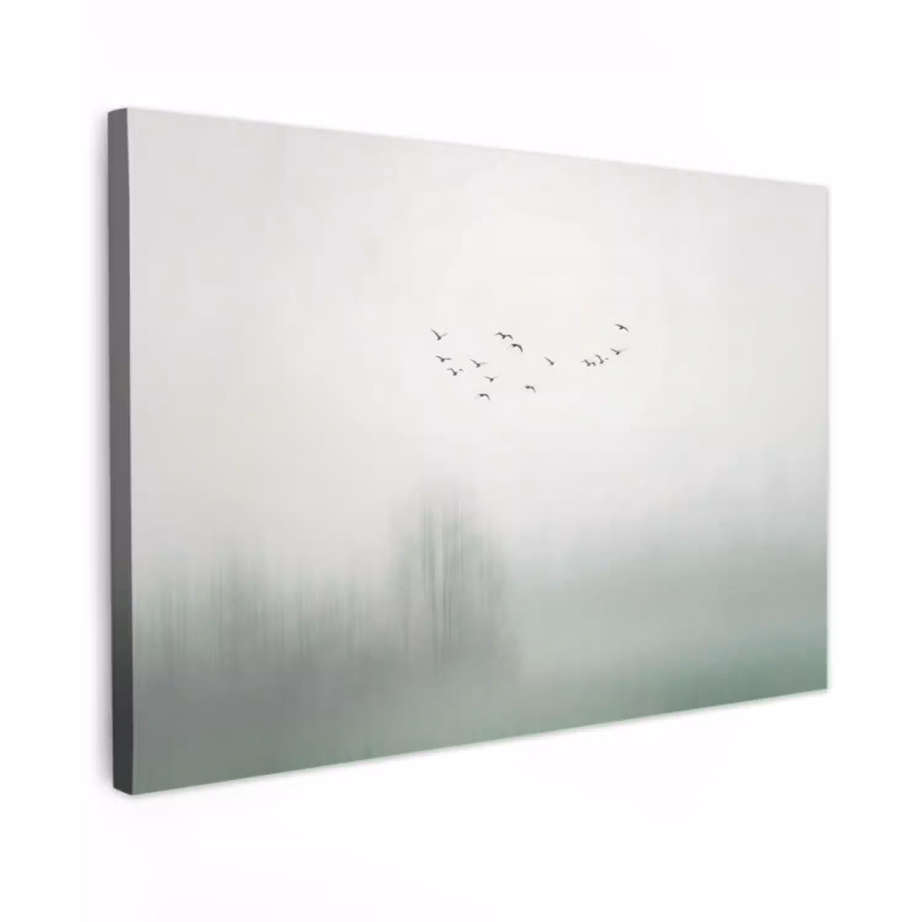 Vogel - Vlucht - Natuur - Minimalistisch Tuinposter op houten frame 2 cm dik klein -3d