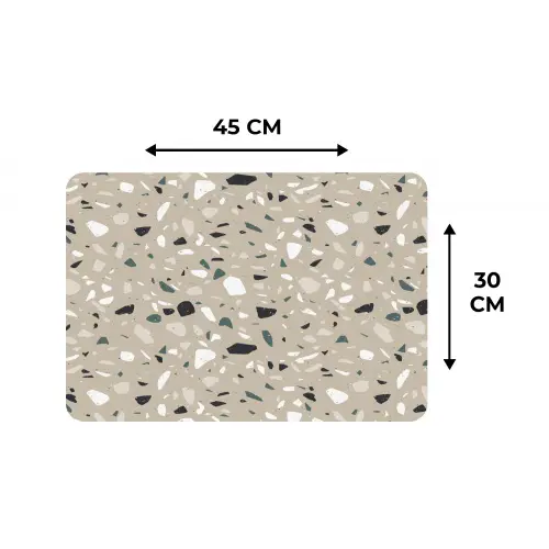 Terrazzo - Patroon - Groen Placemat vinyl groot 368 -specs