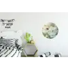 Lieveheersbeestje - Bloemen - Wit Wandcirkel aluminium klein -kinderkamer