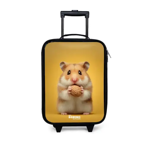 Hamster - Walnoot - Dier Kinderkoffer - Zwart klein -3d