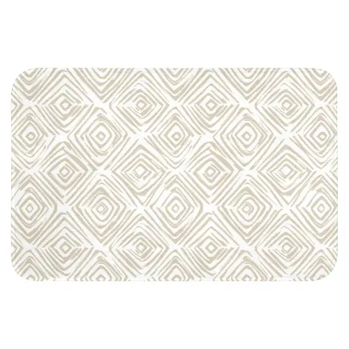 Abstract - Ruit - Beige Badmat klein 997 -3d