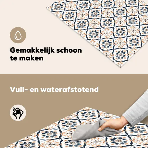 Bladvorm - Patroon - Kleurrijk Inductie beschemer met haakjes klein 777 -ky-schoon-nl