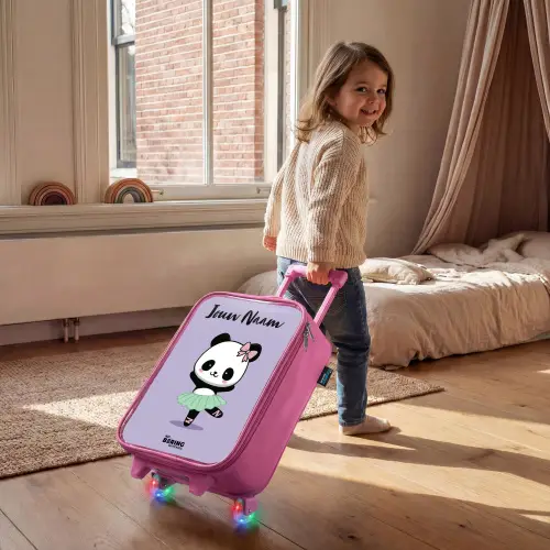 Kawai - Ballet - Panda Kinderkoffer - Roze klein -sfeer1