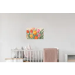 Tulpen - Abstract - Kleurrijk Muursticker klein -kinderkamer