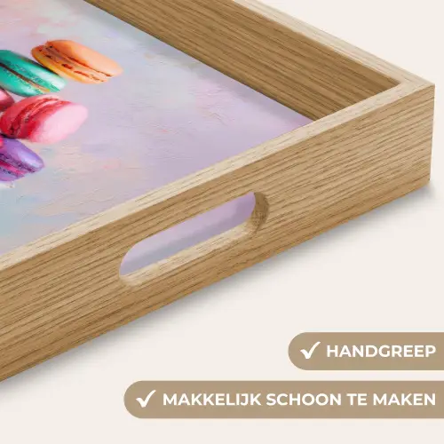 Macarons - Schaal - Pastel - Kleurrijk Dienblad Rechthoek middel -USP_HandgreepNL