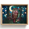 Uil - Mozaïek - Maan - Nacht Dienblad Rechthoek middel -z3d_shopping