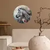 Zebra - Wilde dieren - Vlinder - Bloemen Wandcirkel behangsticker klein -sfeer1
