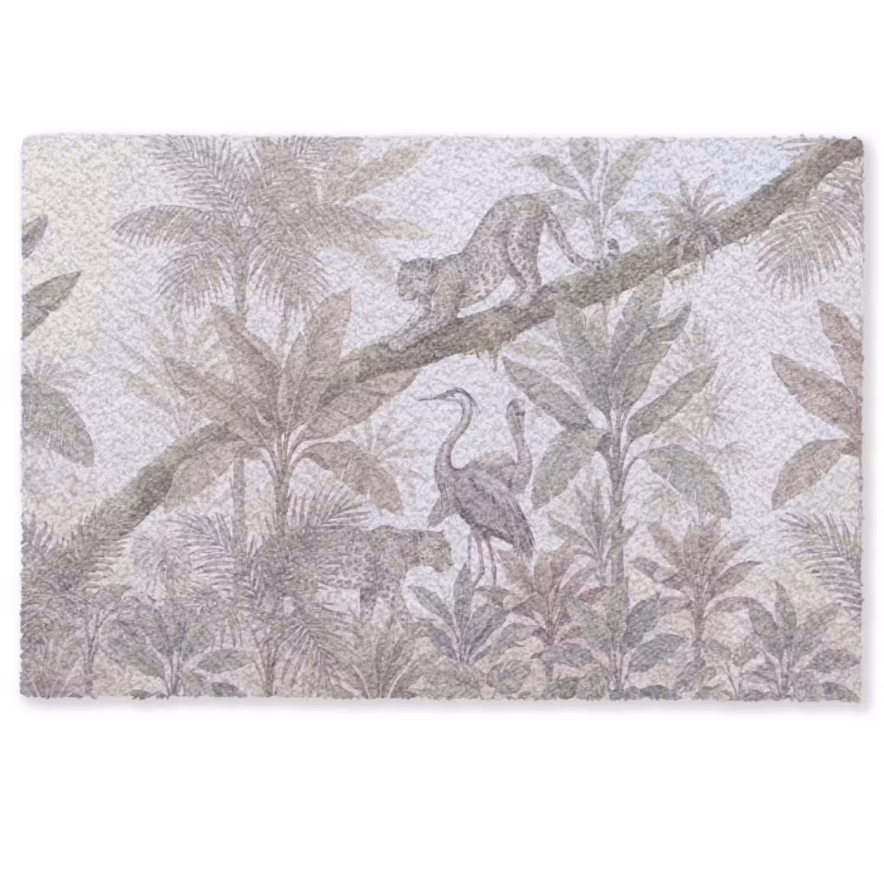 Kat - Vogel - Jungle - Illustratie - Dieren Deurmat klein -zkaufland3d
