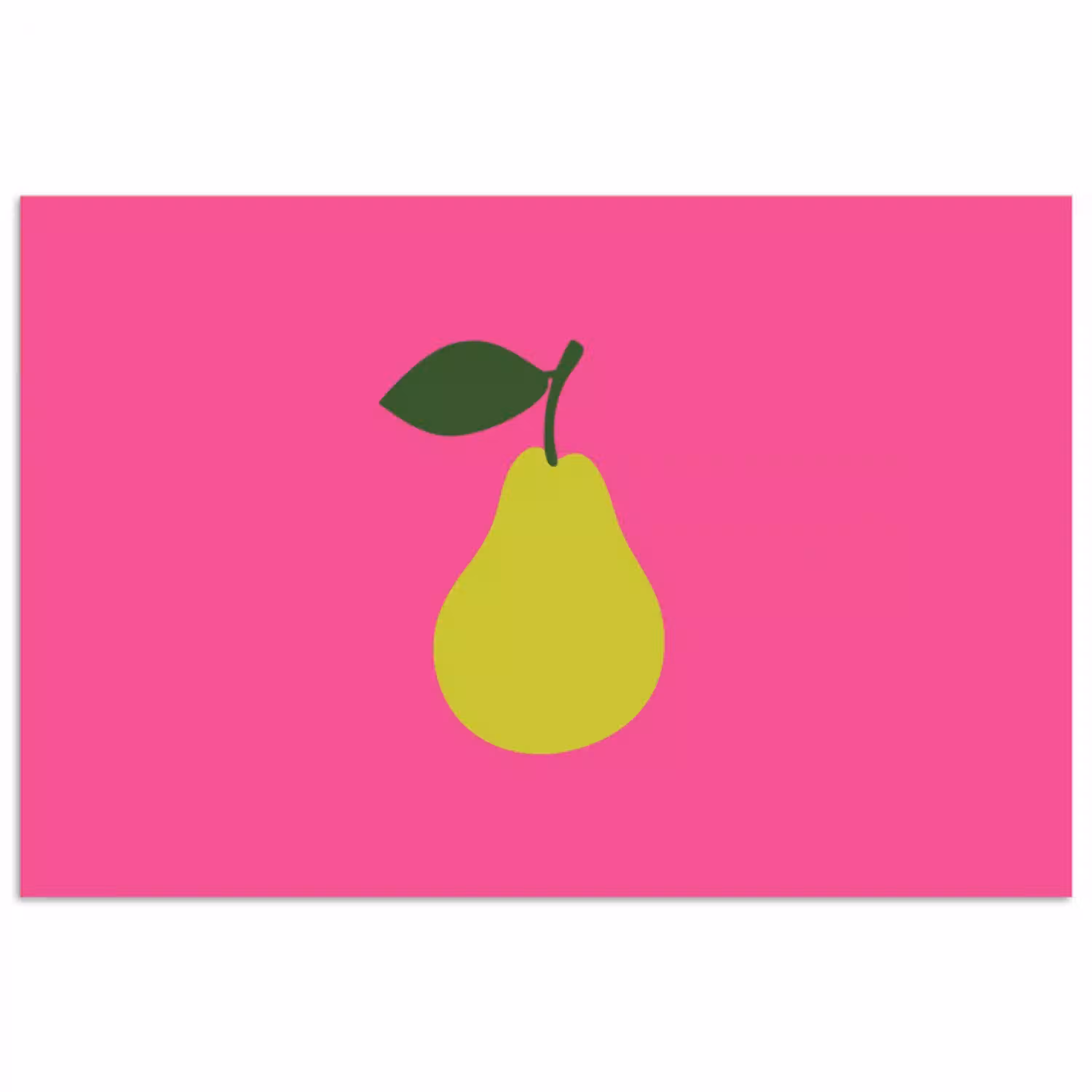 Illustratie - Fruit - Peer - Groen poster papier klein -3d