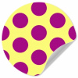 Dots - Klassiek - Geel Wandcirkel behangsticker klein 186 -3d