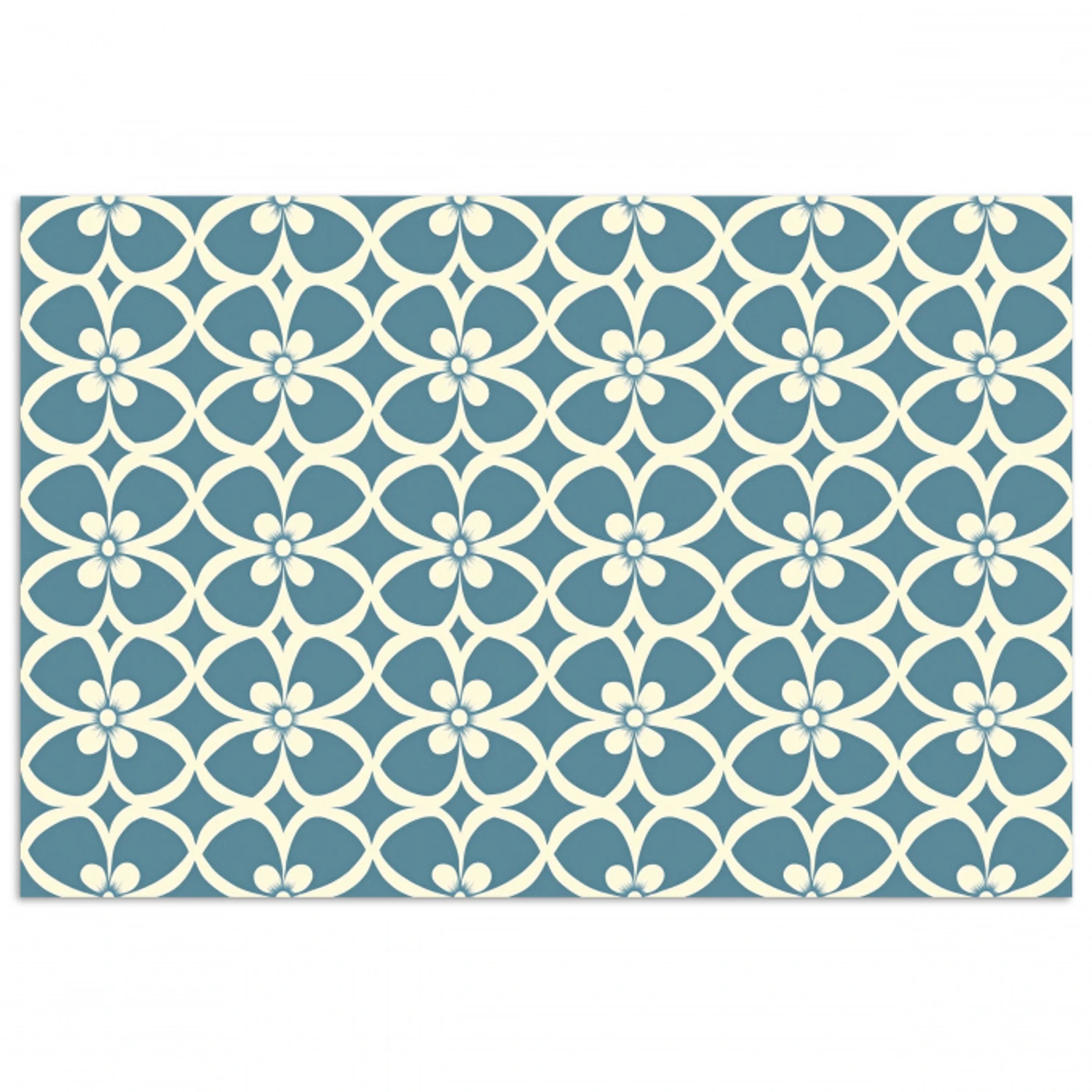 Patroon - Symmetrisch - Blauw poster papier klein 62 -3d