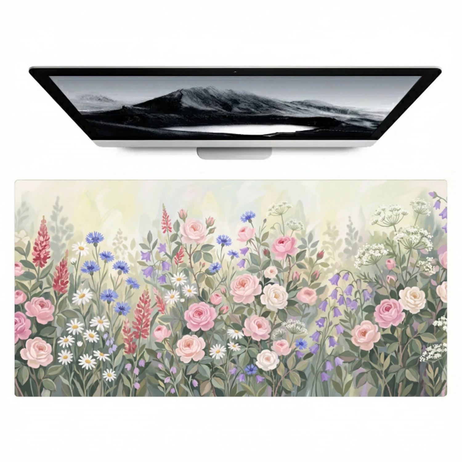 Bloemen - Tuin - Natuur - Kleurrijk Muismat XXL klein -zzz3d