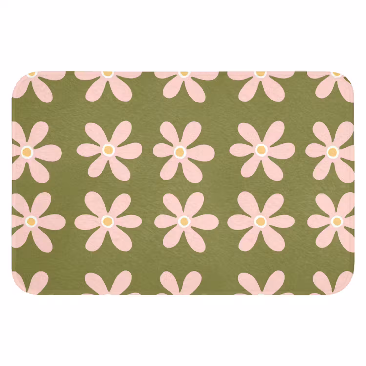 WC Mat - Bloem - Modern - Groen