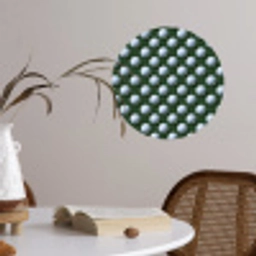 Ballen - Golf - Groen Wandcirkel behangsticker klein 186 -sfeer3
