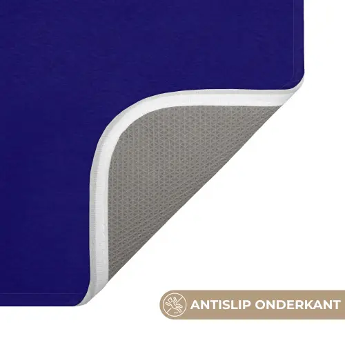 Why not - Blauw - Handgeschreven Badmat klein -USP_AntislipNL