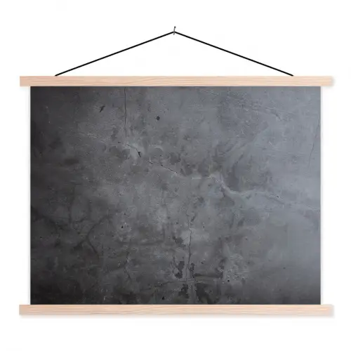 Industrieel - Beton - Grijs - Leisteen - Retro textielposter latten blank klein -3d
