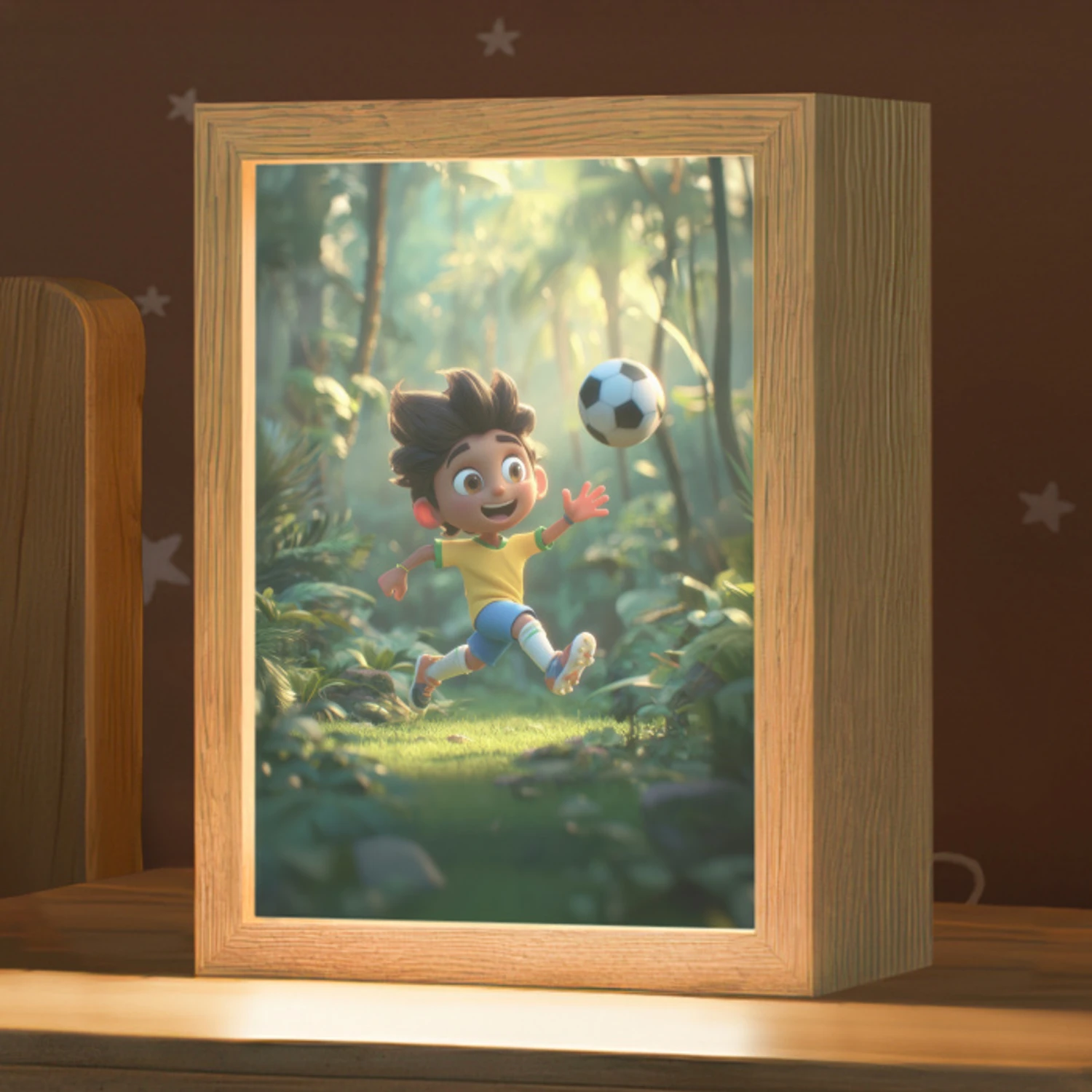 Jongen - Voetbal - Bos Light Box met kabel klein -zzz_3d_website