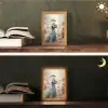 Pauw - Vogels - Bloemen - Boom - Botanisch Light Box met kabel (Tafellamp) klein -sfeer3