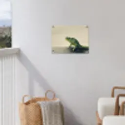 Kameleon - Groen - Minimalistisch tuinposter los doek klein -sfeer8
