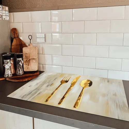 Verf - Goud - Bestek Inductie beschermer vinyl 3mm klein -sfeer3