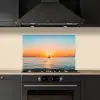 Zee - Zeilboot - Zonsondergang keuken achterwand spatscherm klein -sfeer1