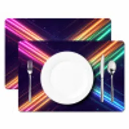 Kruisen - Lasterstralen - Neon Placemat vinyl groot -zzsfeer2_Kitchenyeah-website