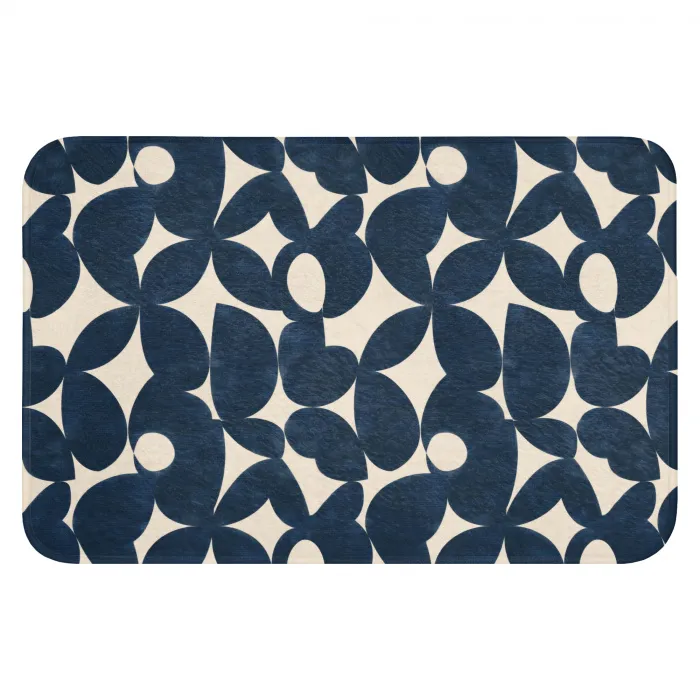 Modern - Geometrisch - Blauw WCmat klein 1009 -3d