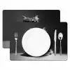 Langharige kat - Zonnebril - Spaghetti - Humor - Zwart - wit Placemat vinyl groot -zzsfeer2_Kitchenyeah-website