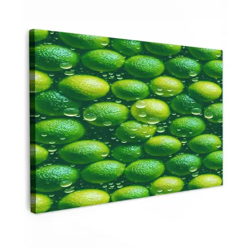 Limoenen - Druppels - Groen Tuinposter op houten frame 2 cm dik klein 845 -3d