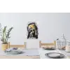 Meisje met de parel - Johannes Vermeer - Krant - Goud Muursticker klein -eettafel