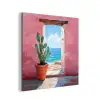 Zee - Roze - Cactus aluminium wit klein -3d