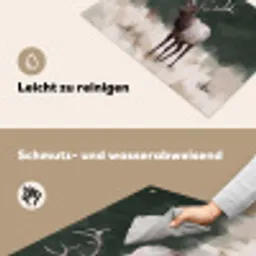 Edelhert - Gewei - Schildering - Rustiek Inductie beschemer met haakjes klein -ky-schoon-de