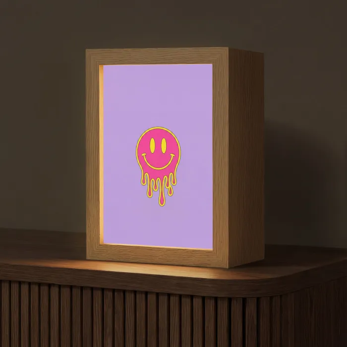 Smiley - Drip - Neon Light Box met kabel (Tafellamp) klein -z3d_website