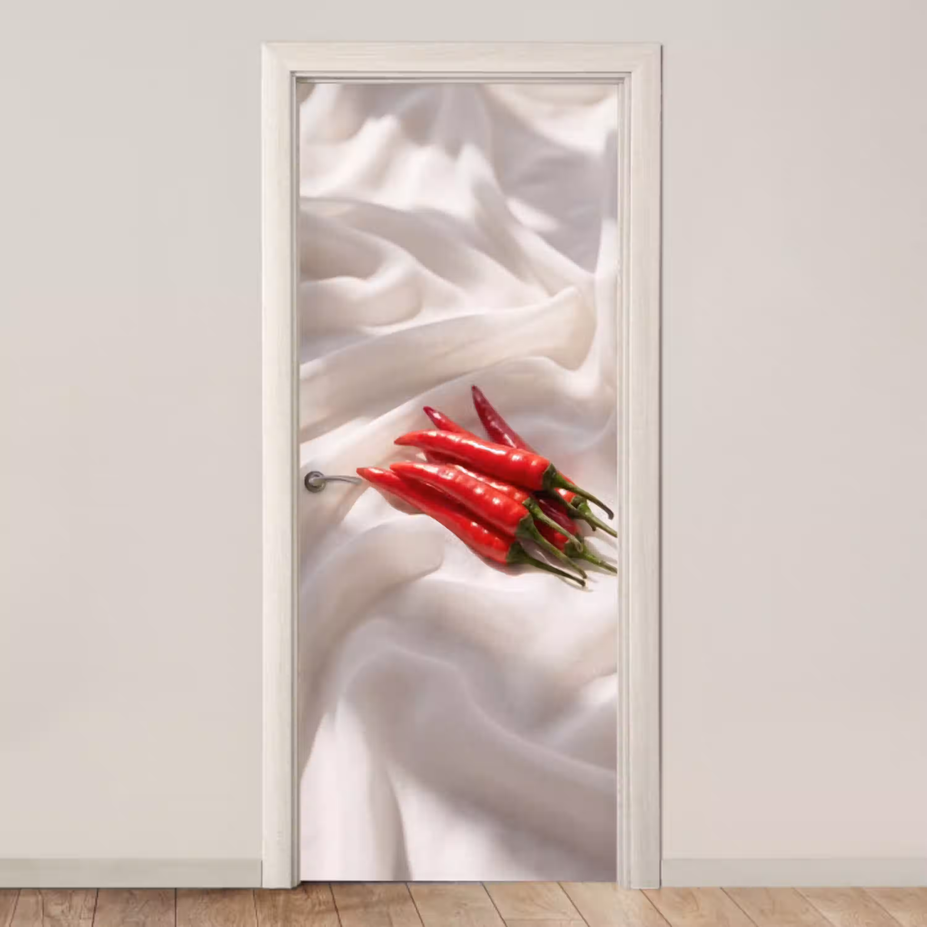 Peper - Rood - Eten deurposter klein -3d_beige