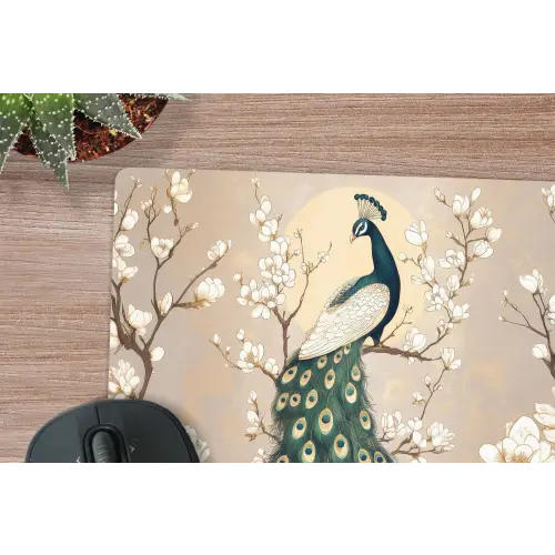 Pauw - Tak - Bloemen muismat rubber klein -closeup