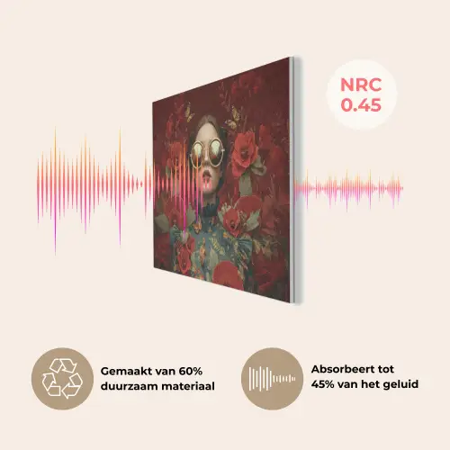 Bloemen - Dieprood - Zonnebril - Vrouw PET vilt klein -USP_NL