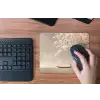 Bloesems - Wit - Boot - Minimalistisch muismat rubber klein -toetsenbord