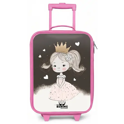 Verlegen prinses met bloem Kinderkoffer - Roze klein -zz3dotto