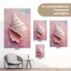 Schelp - Pastel - Pink tuinposter los doek klein -Xsfeer9_DE