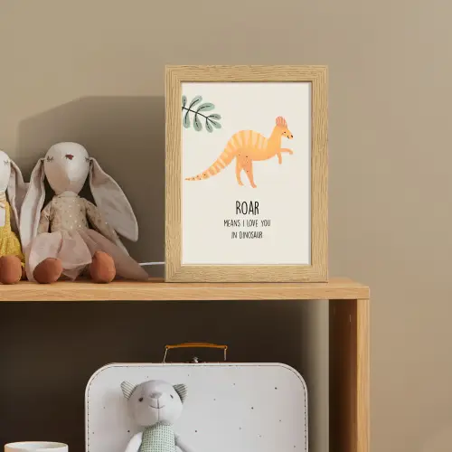 Dino - Quote - Dinosaurus - Beige Light Box met kabel klein -sfeer2_kind