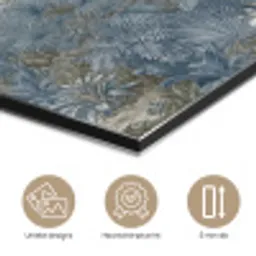 Jungle - Landschap - Blauw aluminium wit klein -closeup_NL