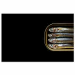 Sardines - Blik - Zwart - Vissen poster papier klein -3d