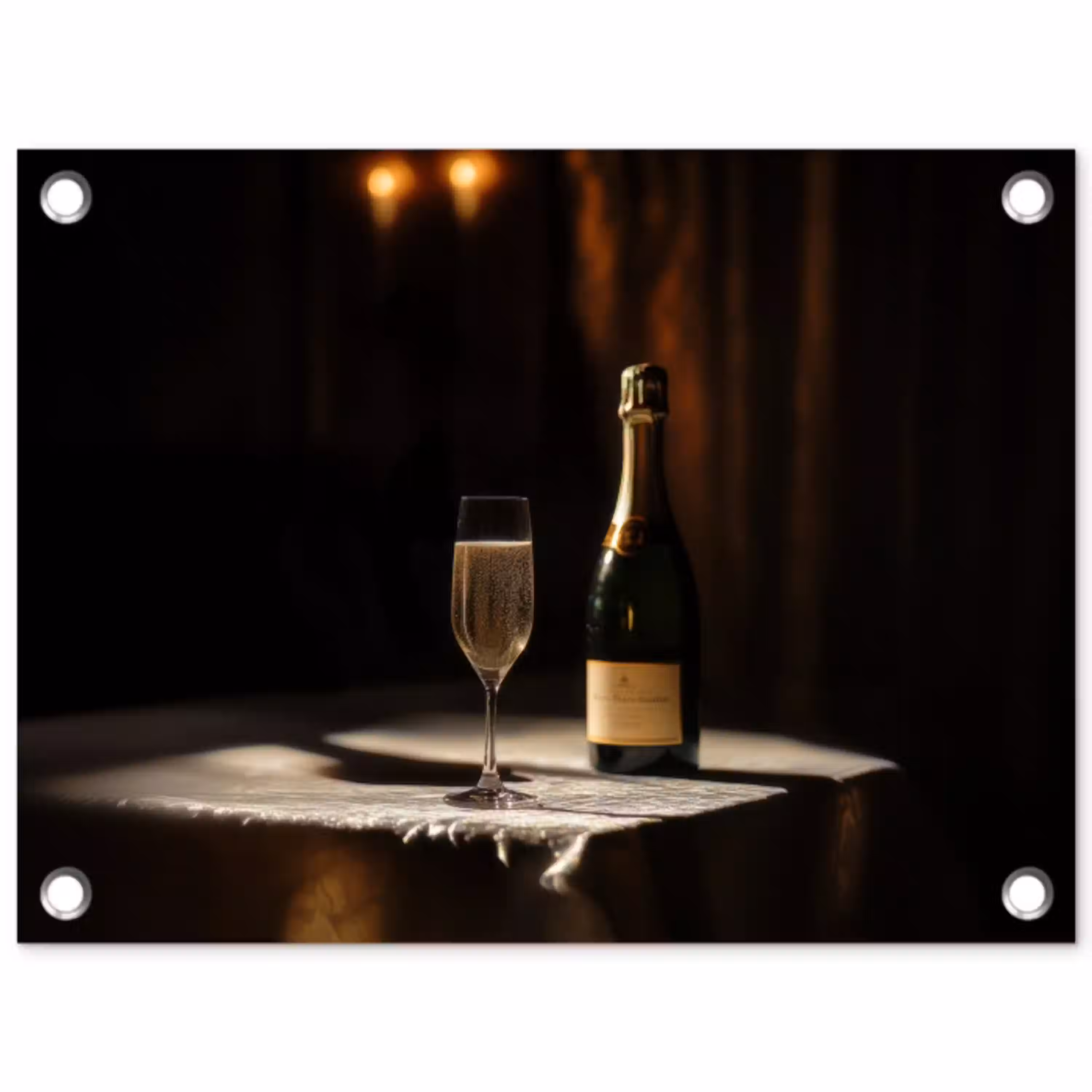 Prosecco - Bubbels - Sfeervol - Drank tuinposter los doek klein -3d