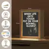 Tekst - Bokshandschoenen - Wit Light Box met kabel (Tafellamp) klein -USP_NL