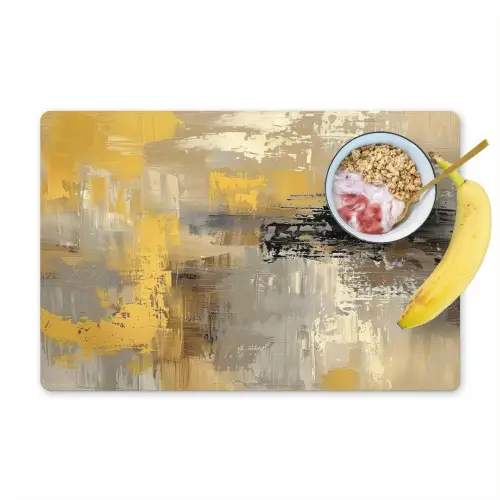 Abstract - Geel - Modern - Beige Placemat vinyl groot -zzzproduct_Kitchenyeah-website